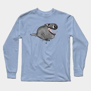 Zoomies!!! (black pug) Long Sleeve T-Shirt